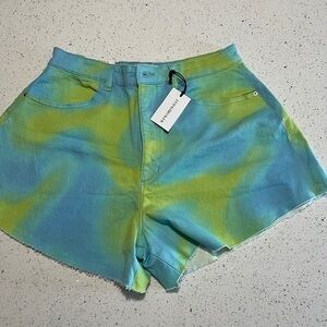 WEWOREWHAT| STRETCH FLARE TIE DYE BELL‎ SHORT Womens SIZE 31 NWT